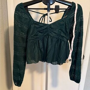 Chic Forest Green Blouse